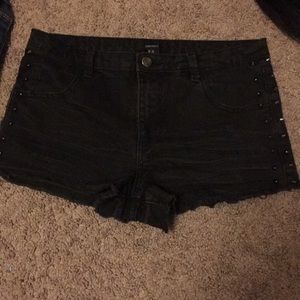 Black High-Waisted Shorts